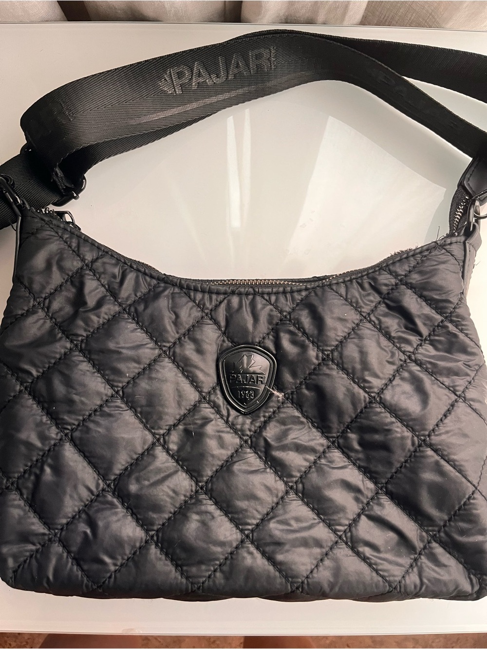 Pajar Quilted Crossbody Bag in Black